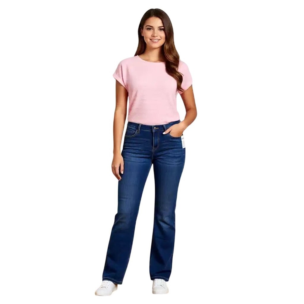 GUESS Mid Rise Straight Leg Jeans Dark Wash Stretch Denim Size 28x30 NWT‎